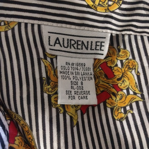 LAUREN LEE EMBELLISHED BUTTON DOWN SHIRT SIZE 8 - Picture 3 of 3